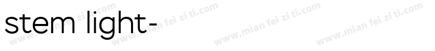 stem light字体转换